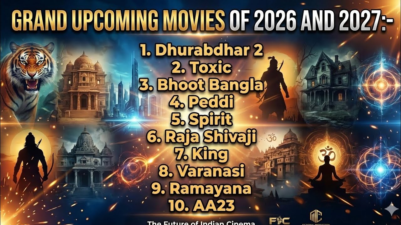 Upcoming Grand Movies Of 2026 &2027 | Filmy Reviews Adda style #upcomingmovie #bollywood #movies 