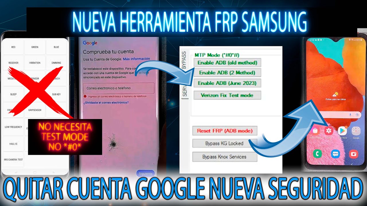 FRP SAMSUNG SOLUCION NUEVA NO ADB NUEVA TOOL QUITAR CUENTA GOOGLE NUEVA SEGURIDAD A10A20A30A50 S10