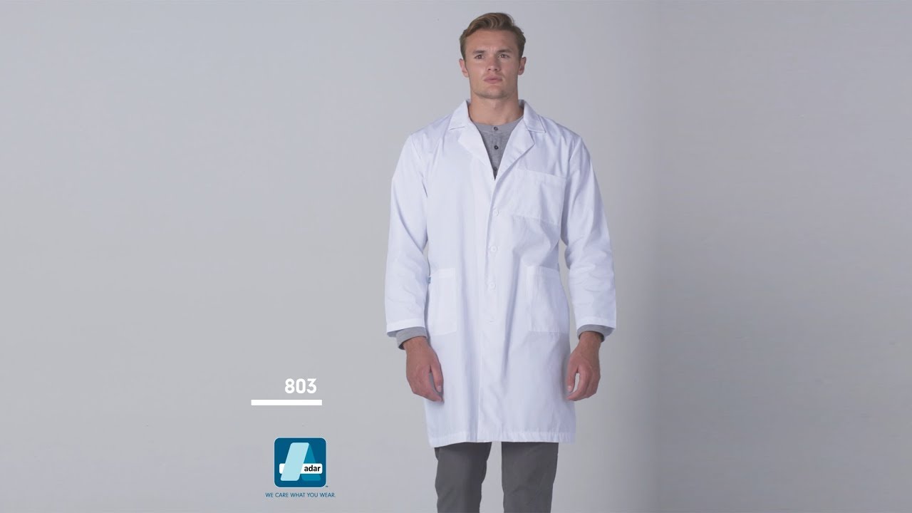 803 UNISEX 39&rdquo; LAB COAT WITH INNER POCKETS