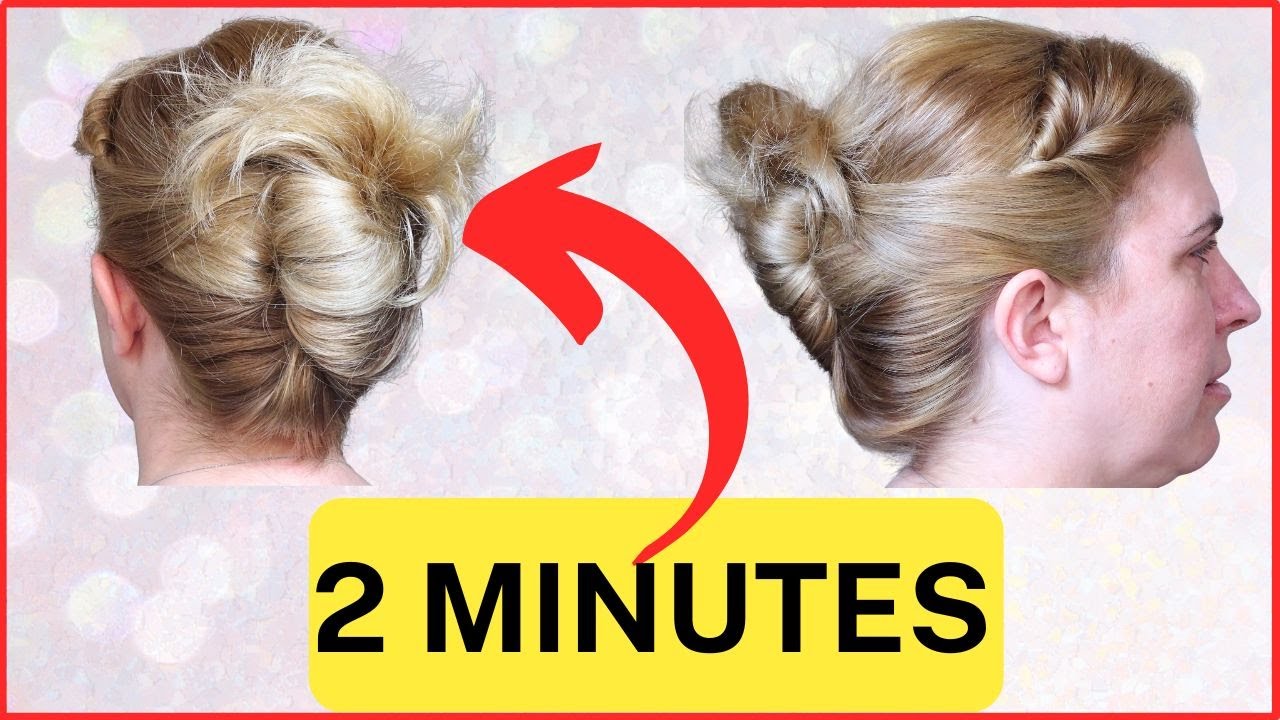 EASY French Twist  hairstyle for short hair - French twist hair tutorial