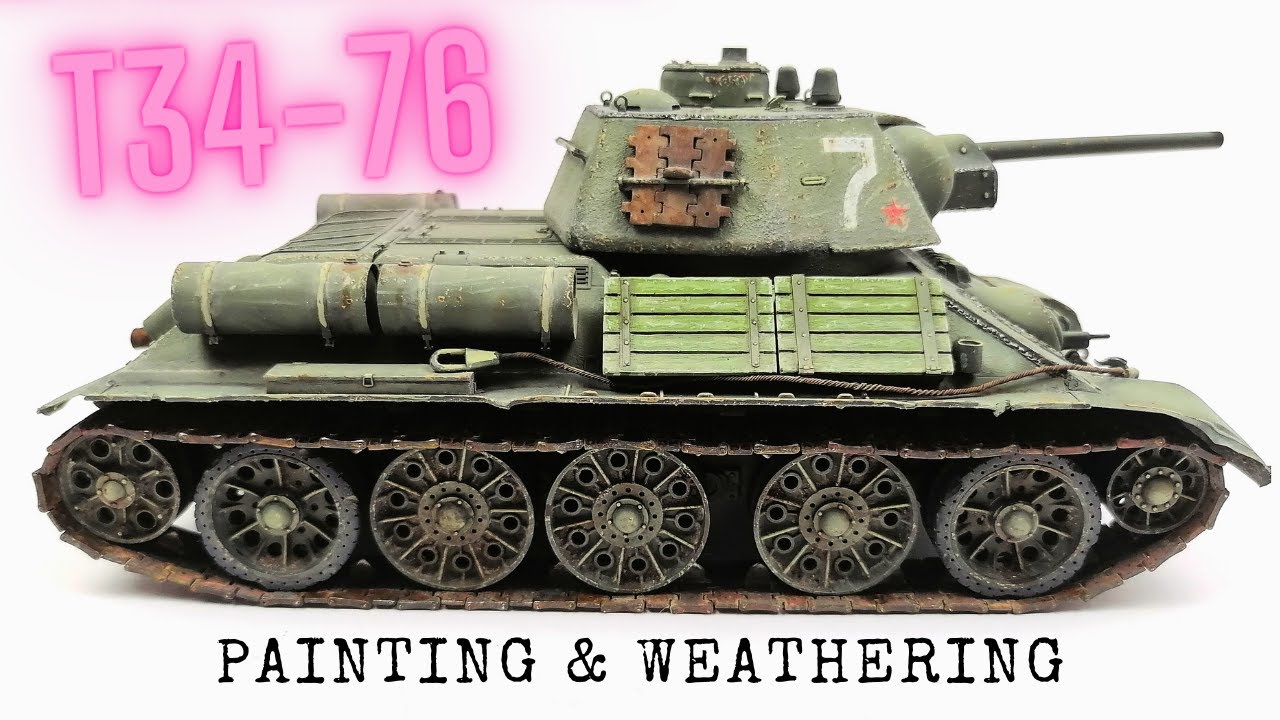 PAINTING & WEATHERING  T34 / 76 RUSSIAN 4BO (1/35, Tamiya)