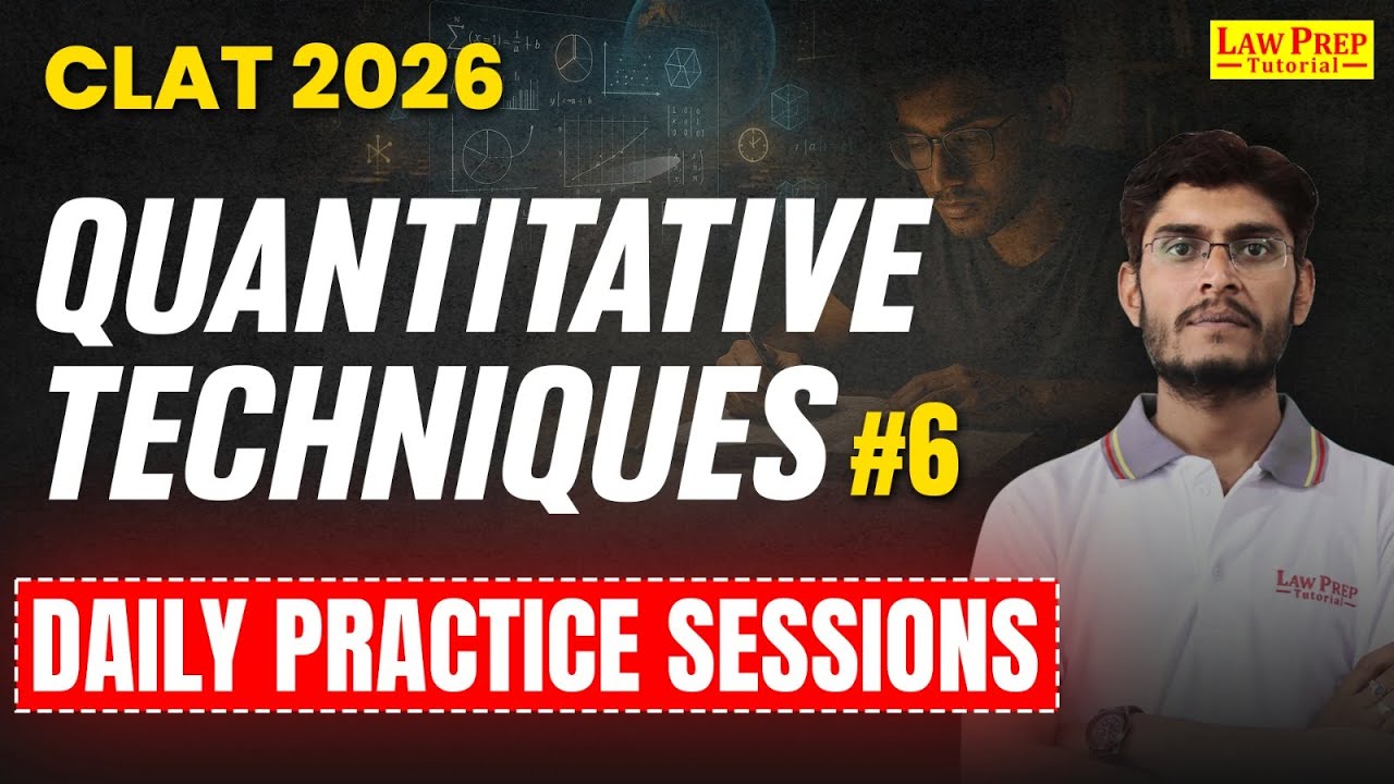 CLAT 2026 : Quantitative Techniques | Daily Practice Session | #6 | QT for CLAT By Nema Sir