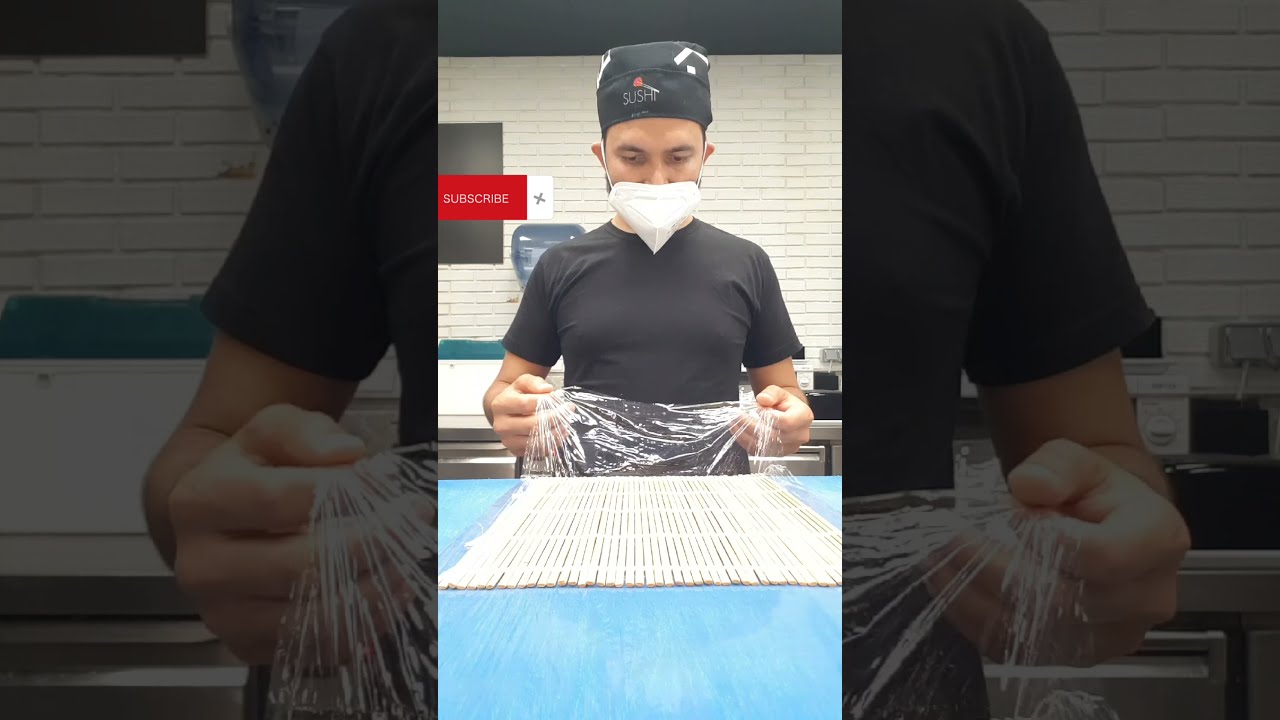 How to wrap sushi mat #shorts #SushiMat #YouTubeShorts