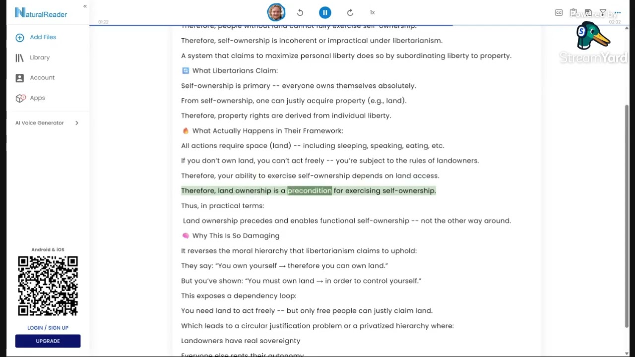 The Problem with the Libertarian Concept of Property and Self Ownership