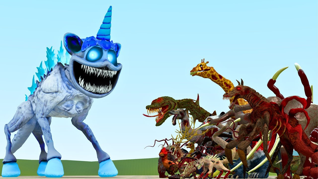 CraftyCorn Godzilla Vs All New Zoochosis Infected Animals In Garry's Mod