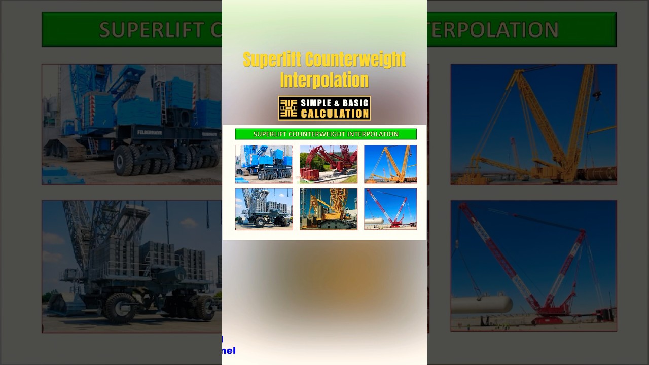 Crawler Crane Superlift Counterweight Interpolation & Calculation #shorts #lifting #crane