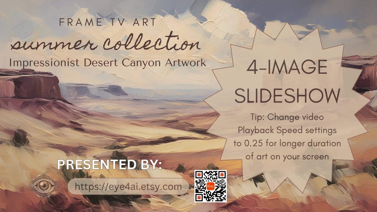 Free Frame TV Art Wallpaper Slideshow: Western Collection | Impressionist Desert Canyon Paintings |