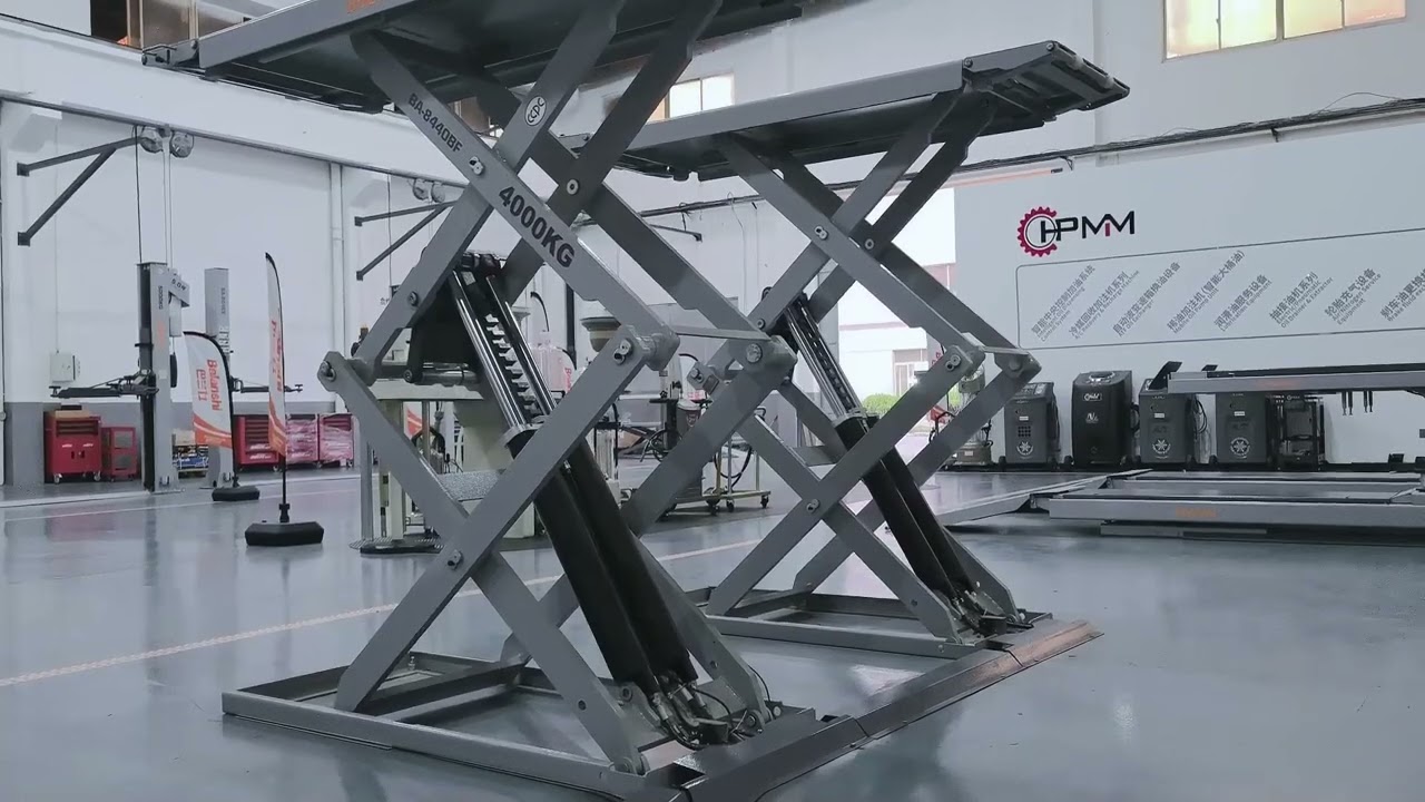Ultra-Thin On-Ground Full-Rise Wheel Free Scissor Lift U-B40AY