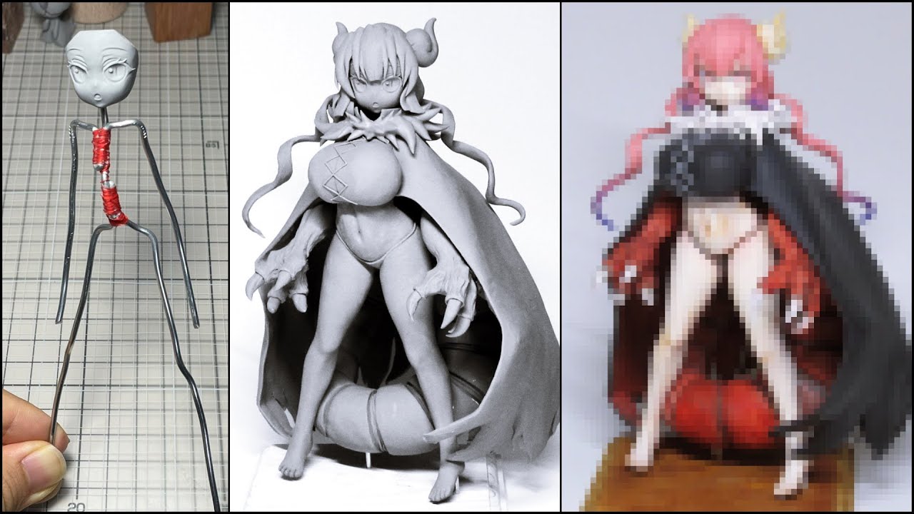 【小林さんちのメイドラゴン】イルルのフィギュアを作ってみた【粘土】How to make a figure of Ilulu - Miss Kobayashi's Dragon Maid.