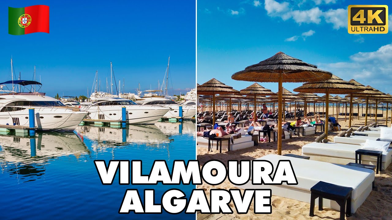 VILAMOURA Algarve Luxury Resort, Portugal 🇵🇹 | Vilamoura Marina & Beach Walking Tour