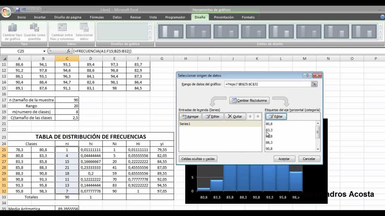 Cálculos Estadísticos Básicos con Excel
