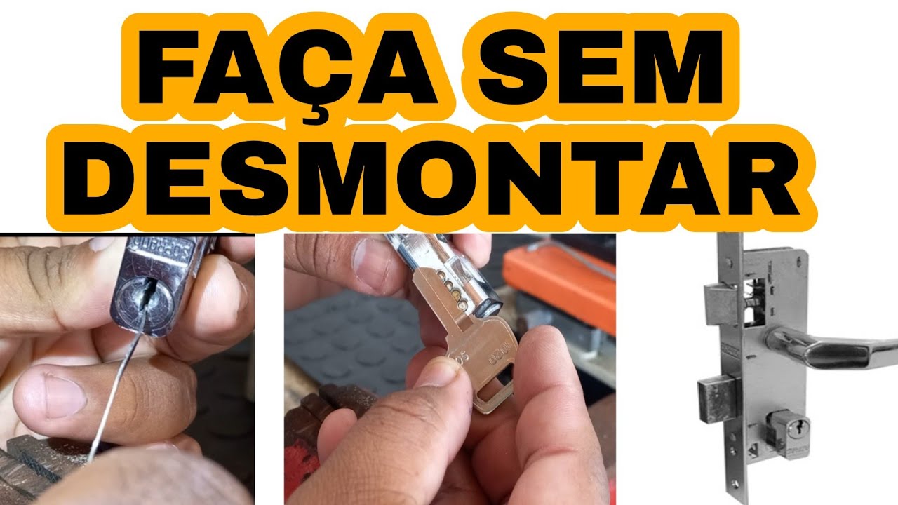 COMO FAZER A CHAVE DE FECHADURA SEM DESMONTAR