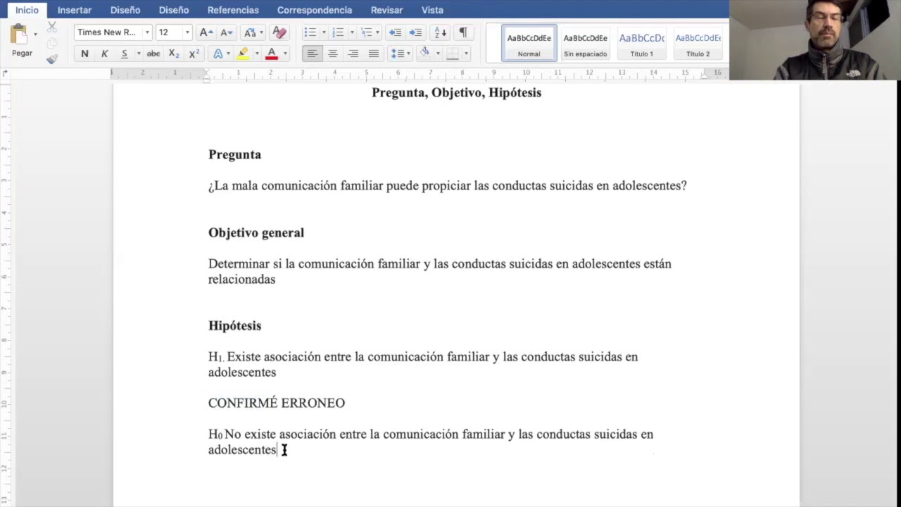 Pregunta, objetivos e hipótesis en el proyecto de investigación