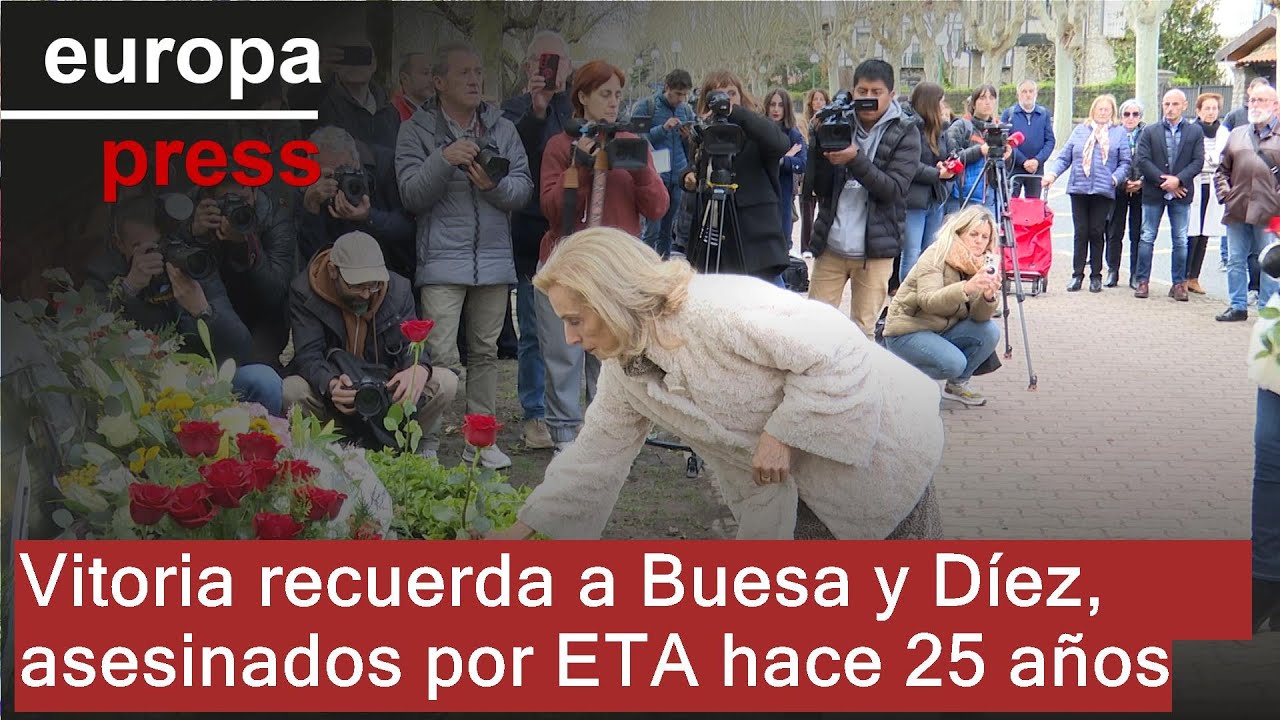 Familiares y partidos recuerdan en Vitoria a Buesa y Díez, asesinados por ETA hace 25 años