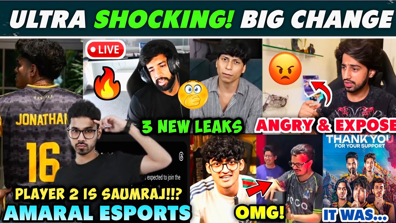JONATHAN: Player 2 (Saumraj) Leak 😱, Amaral Esports Registered? 📄, GodLike in EWC 💛, Poaching  ALERT