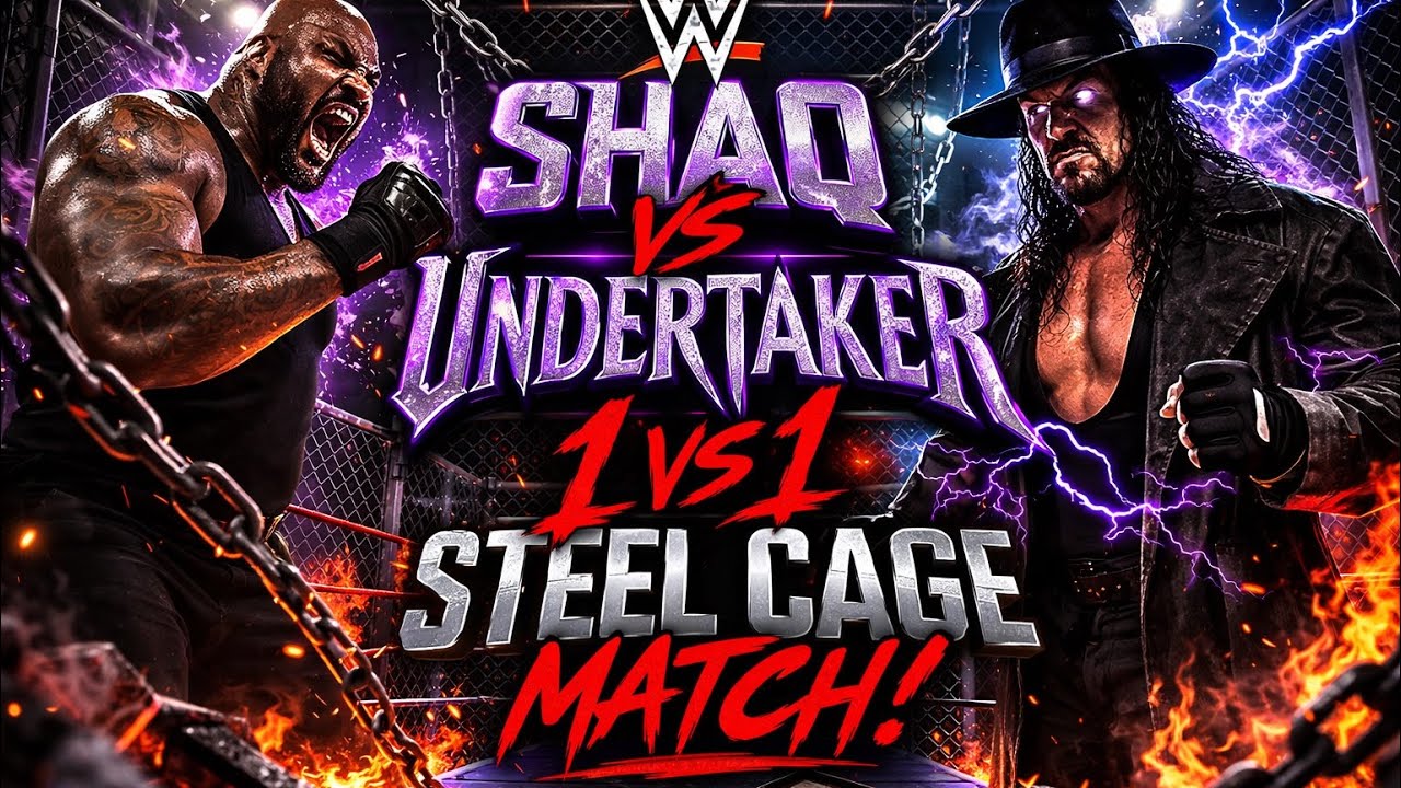 Shaq vs The Undertaker – INSANE Steel Cage Match!!!