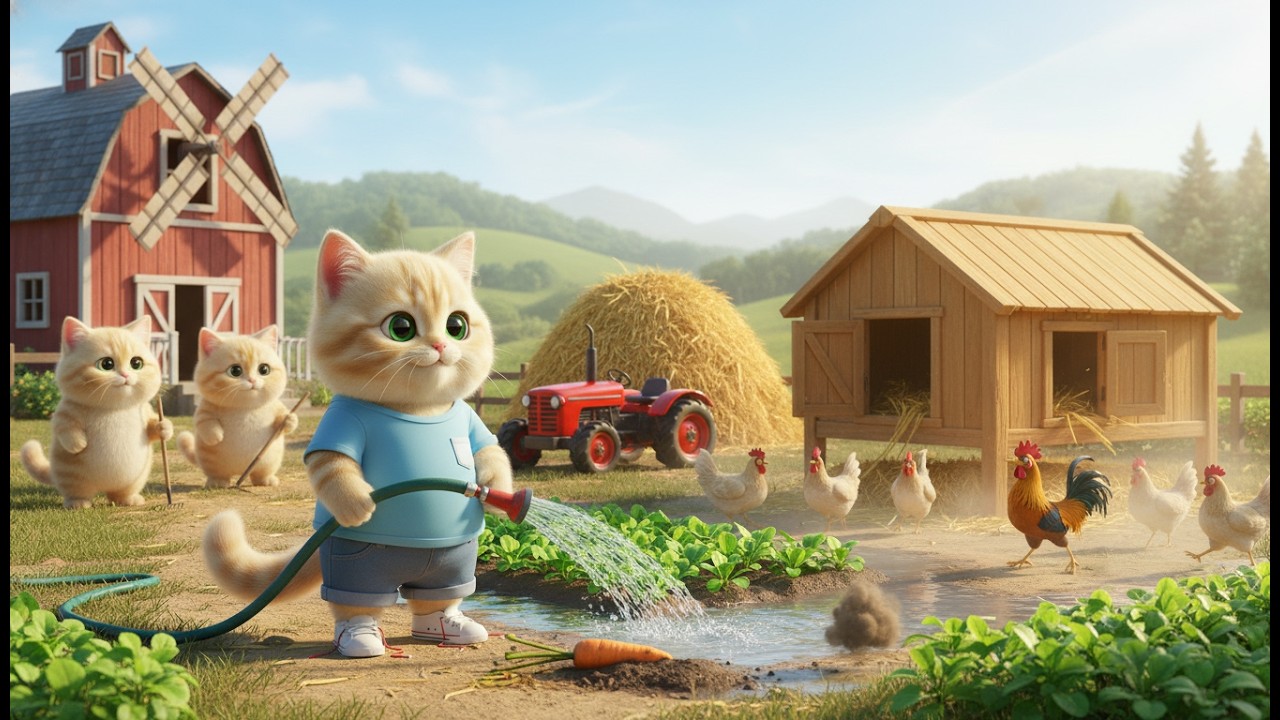 Cat story: Zumi's Hilarious Farm Day Adventures