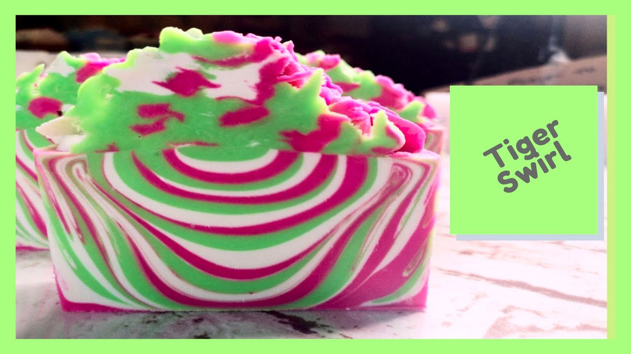 Tiger Swirl | Cold Process Soap Making | Artisan Soap Design | Let's get Soapy