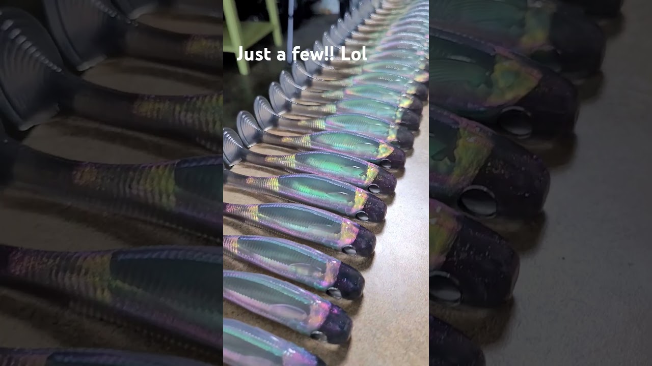 Hand poured Hologram Shad might just be too purty!! #fishing #plasticlure #diyfishinglures
