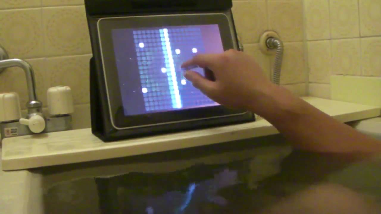 お風呂でiPadスタンド防水ケース水没実験 iPad Stand waterproof case in the bath