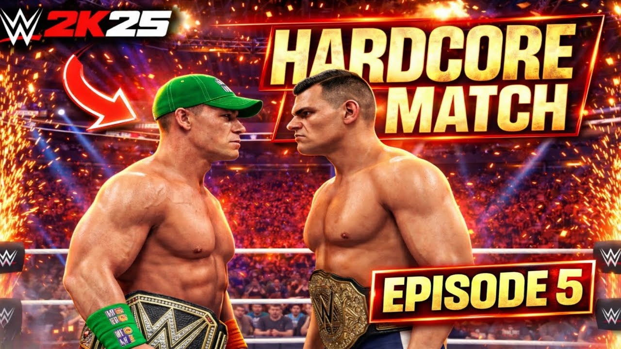 Gunther vs John Cena – BRUTAL HARDCORE MATCH! | WWE 2K25 Gameplay Episode 5