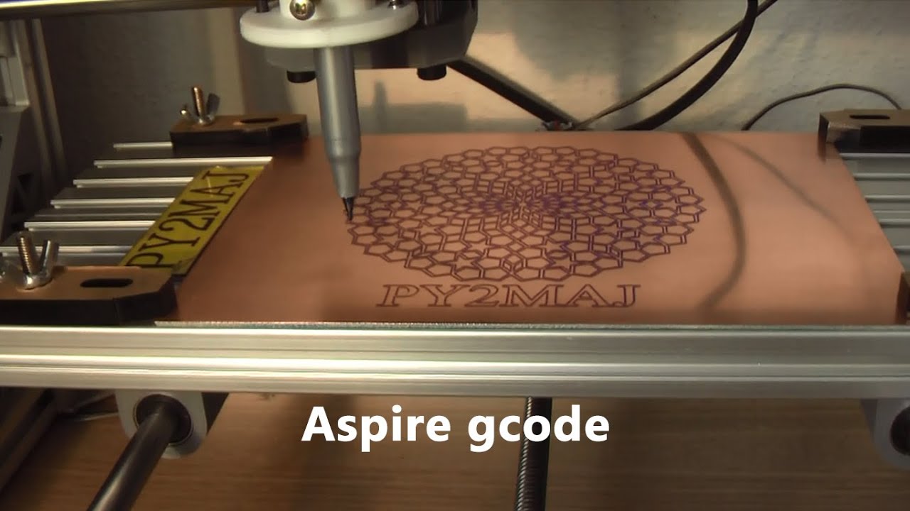 CNC 3018 - DESENHANDO FIGURAS GEOMÉTRIAS COM G-CODE ASPIRE