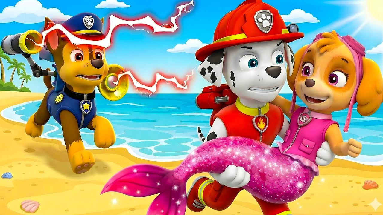 OMG...SKYE Mermaid is Attacked By CHASE?! MARSHALL Please Help Her! | Paw Patrol 3D Animation