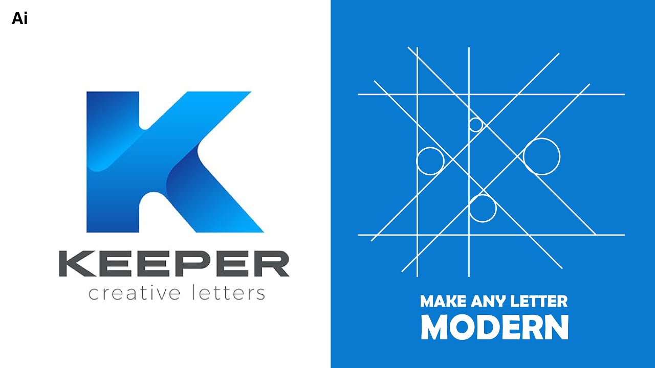 The Process How You Can Make Modern Logo To Any Letters | Adobe Illustrator Tutorial