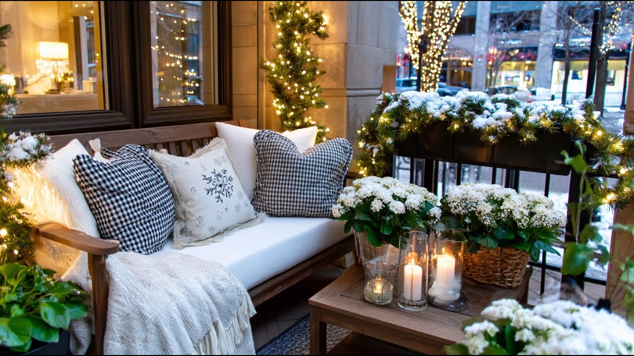 Elegant Winter Patio Ideas to Make Your Outdoor Space Cozy and Christmas Ready ! ❄