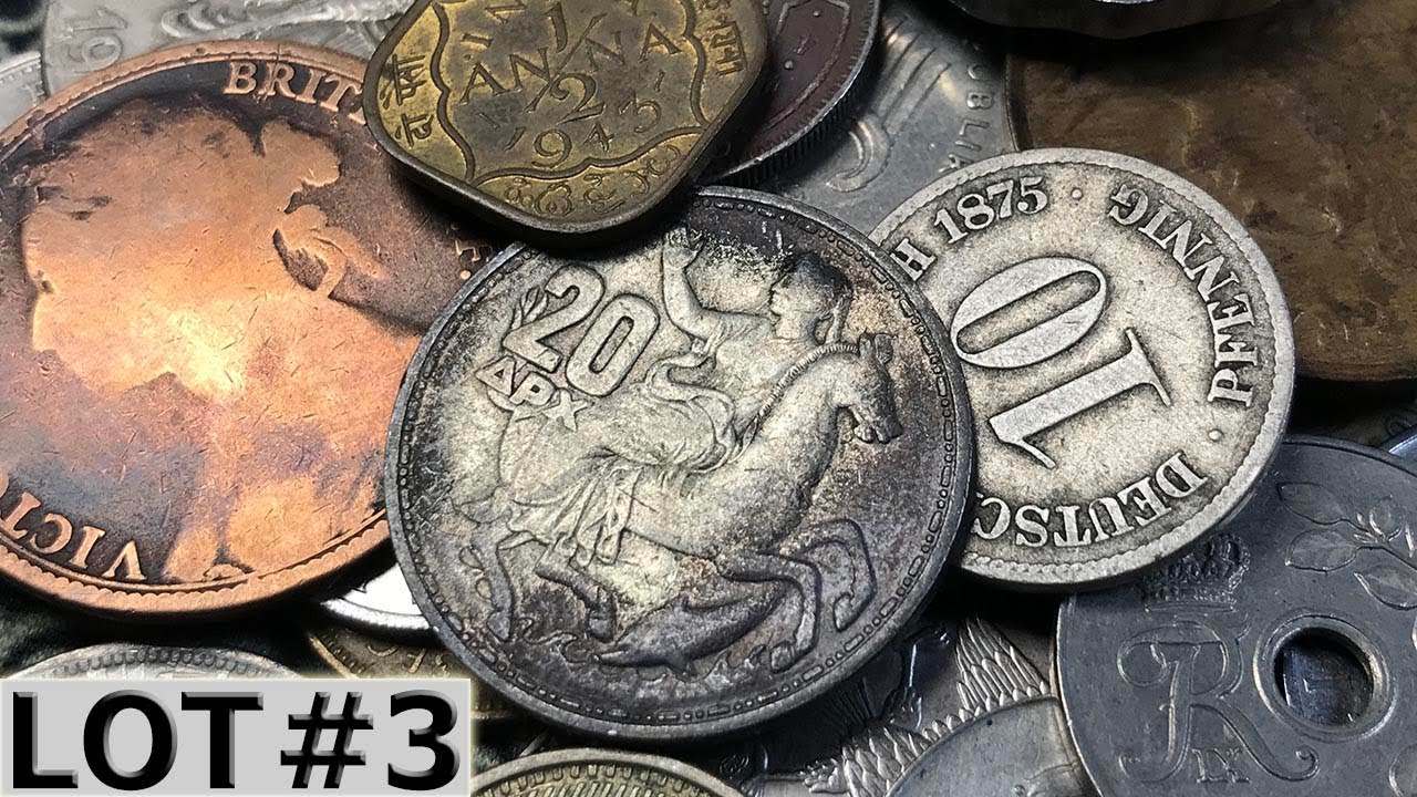 GREAT Silver & Old Copper World Coin Finds in Half Pound Search - Lot #3