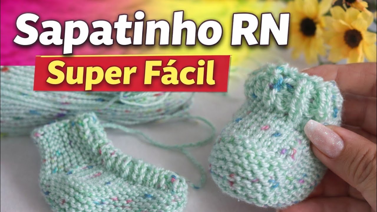 SAPATINHO DE TRICÔ RN MUITO FÁCIL, PARA INICIANTES! 