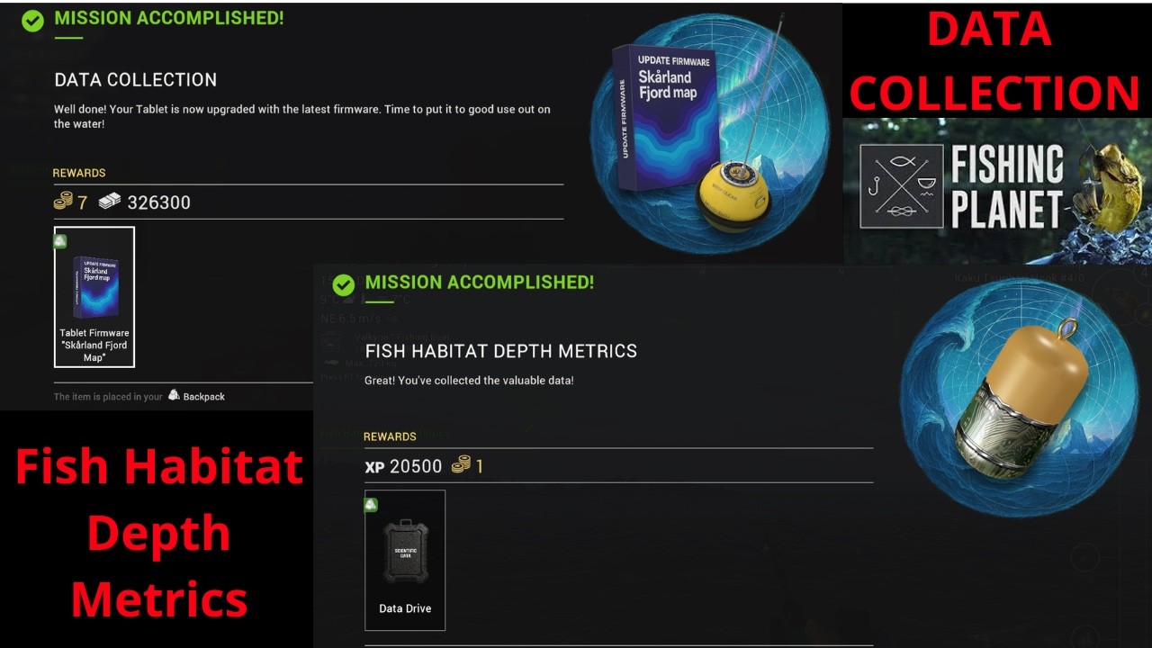 Fishing Planet, Skårland Fjord, Norway, DATA COLLECTION, Fish Habitat Depth Metrics