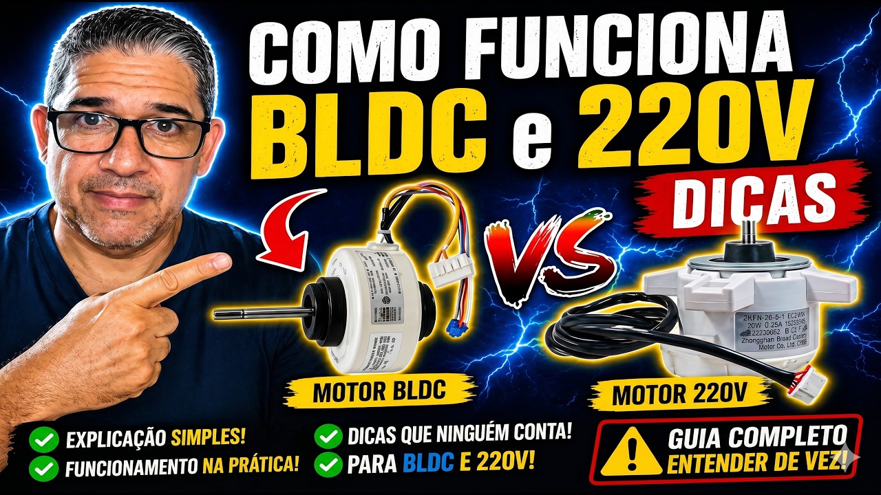 MOTOR BLDC vs 220V no Ar-Condicionado: Diagnóstico, Testes e Erros