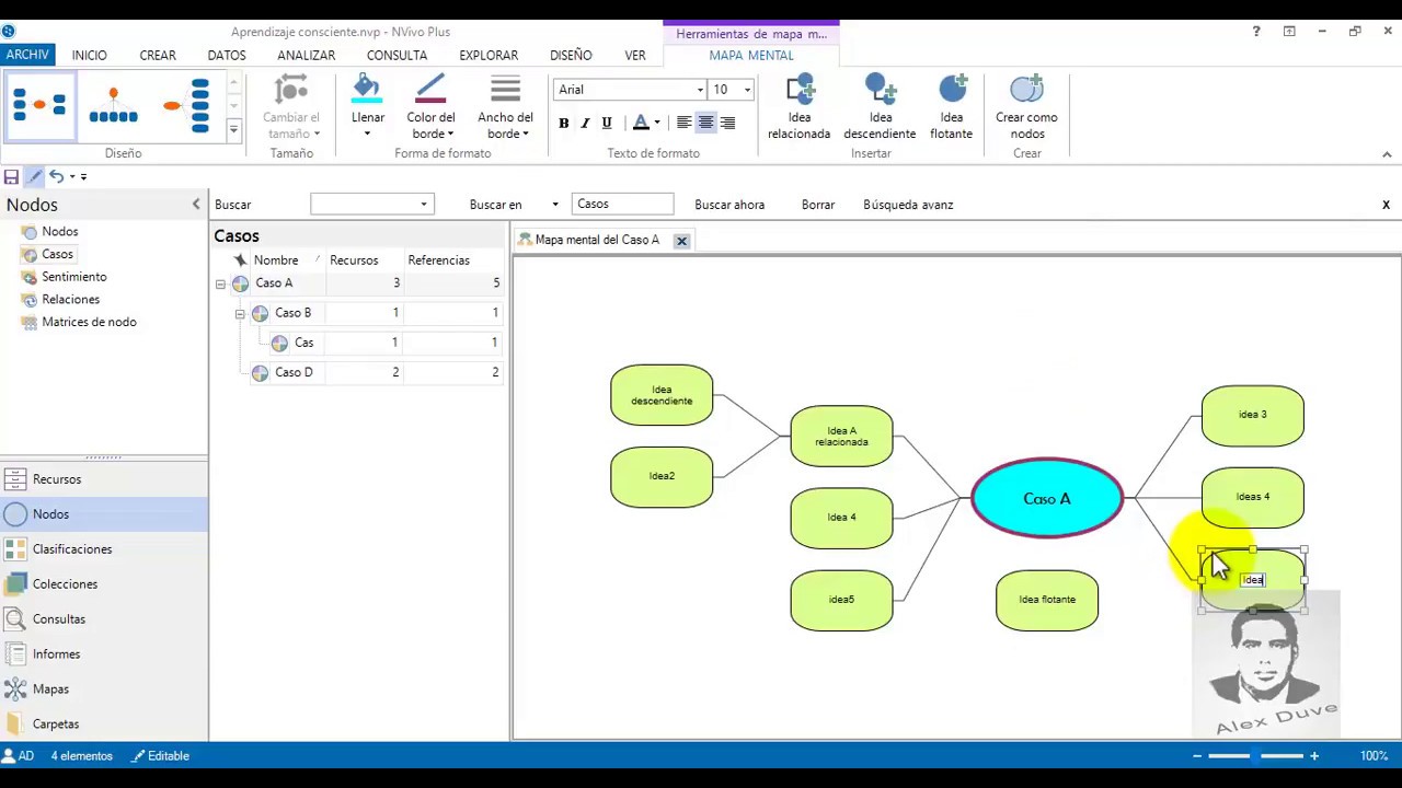 Sesi&oacute;n 13 -  Nvivo 11 herramienta mapa mental