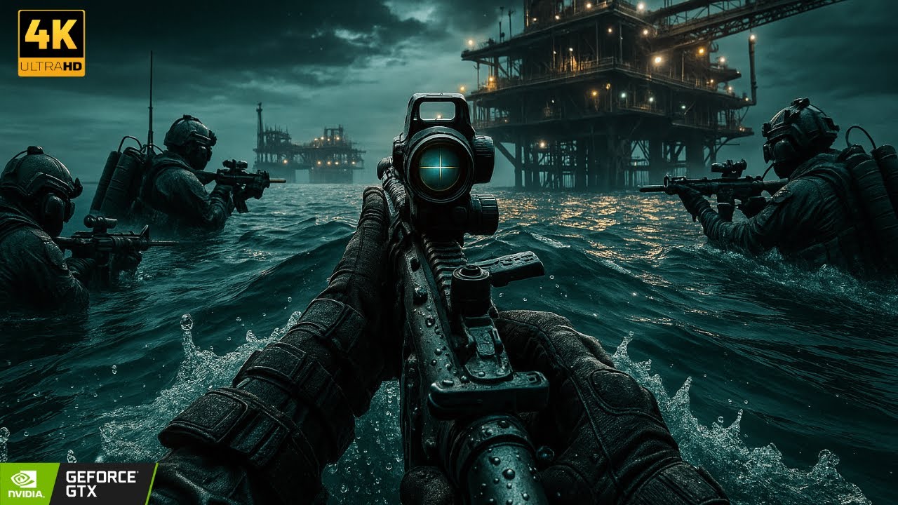 LIBERDADE NA PLATAFORMA DE PETRÓLEO - COD MODERN WARFARE 2 REMASTERIZADO [4K 60FPS]