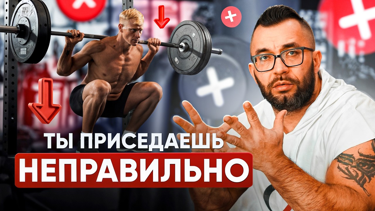 Как приседать со штангой ПРАВИЛЬНО? ПОЛНЫЙ чек-лист для идеальной техники