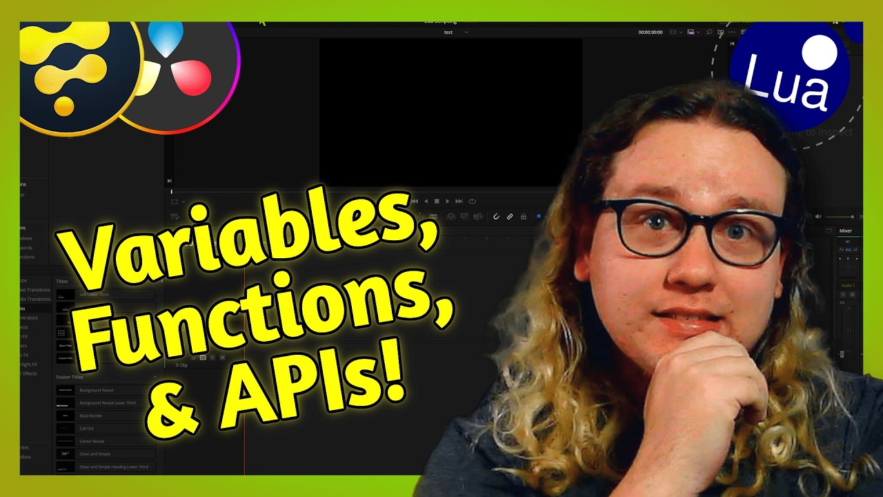 Beginner's Guide to DaVinci Resolve Scripting: Variables, Functions & APIs Explained