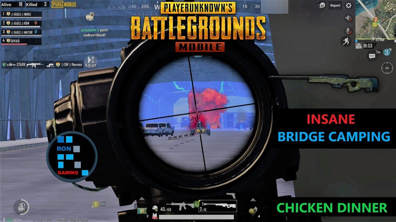 [Hindi] PUBG MOBILE | INSANE BRIDGE CAMPING & AWM KILLS WITH FUN GAMEPLAY