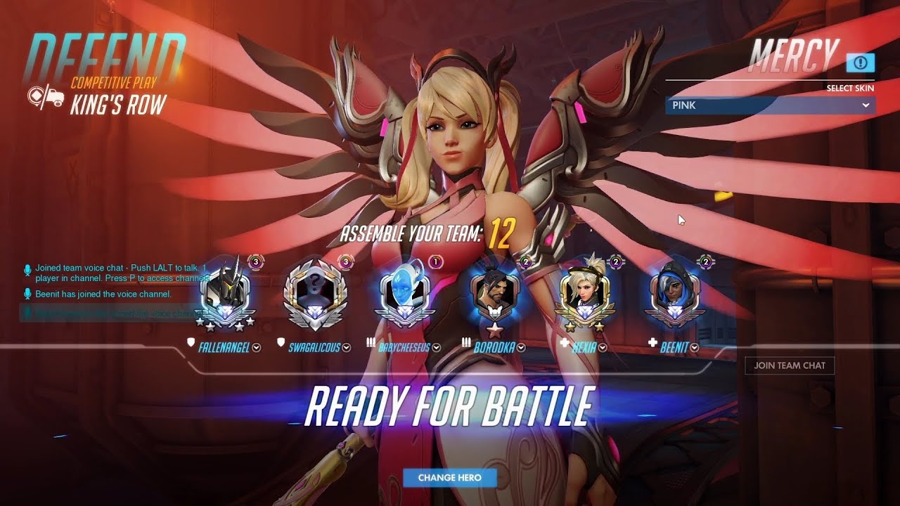 Pink Mercy Kings Row Competitive | 2020 | Overwatch