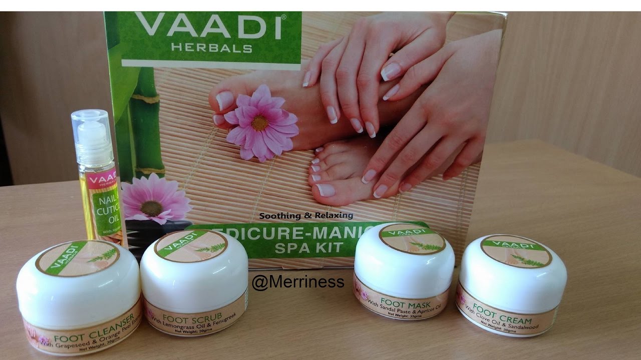 VAADI HERBALS (Pedicure - Manicure) Spa Kit | Review + DEMO |Mani Pedi at home | Merriness