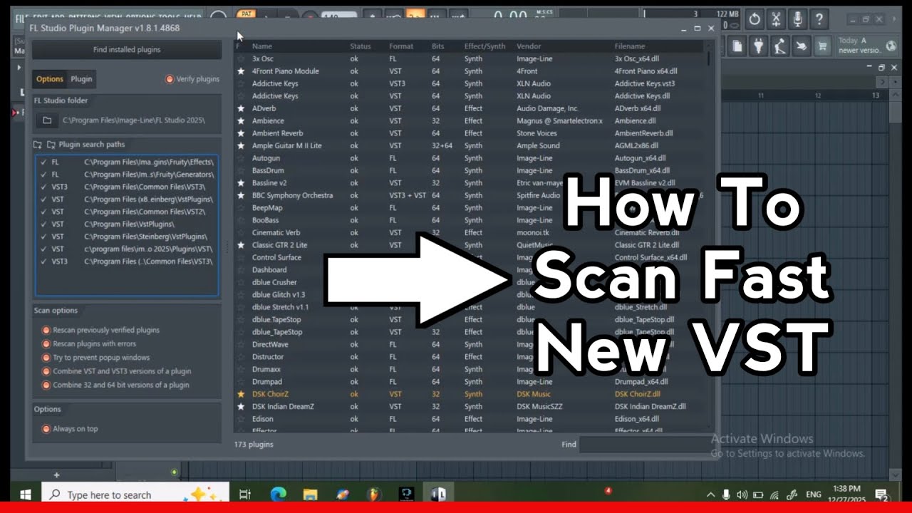How to Scan New VST Plugins Fast in FL Studio | Beginner Guide