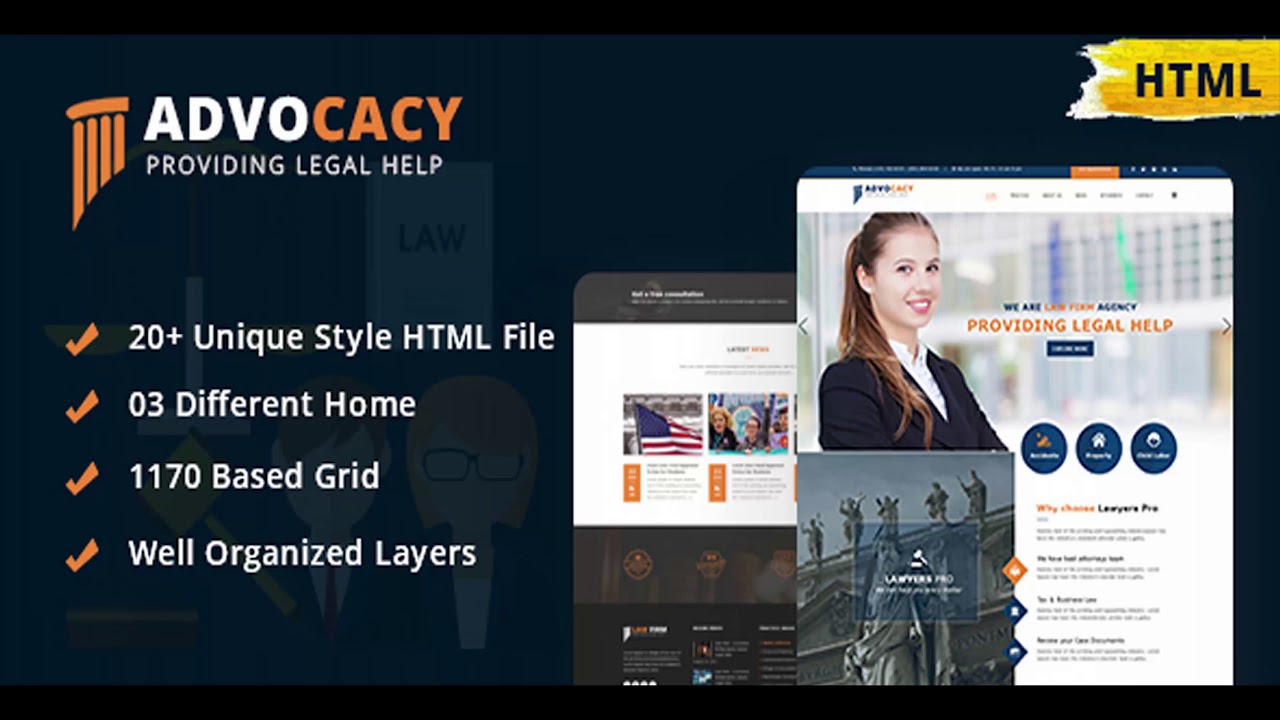 Advocacy - Legal Lawyer Law Firm Attorney Business HTML Template | Themeforest Website Templates