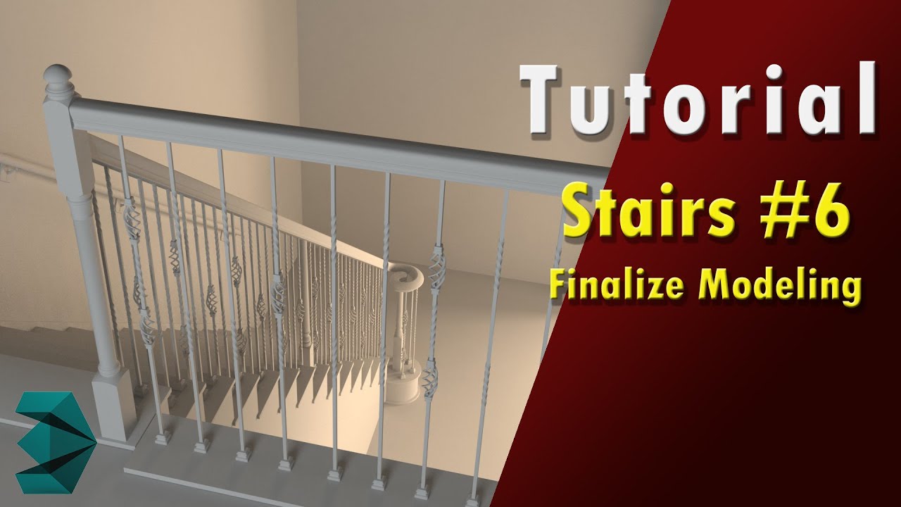 3ds Max Tutorial - Stairs 06 - Finalize Modeling