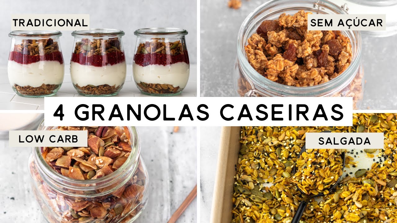 4 IDEIAS DE GRANOLA CASEIRA FÁCEIS E SAUDÁVEIS | PLANTTE