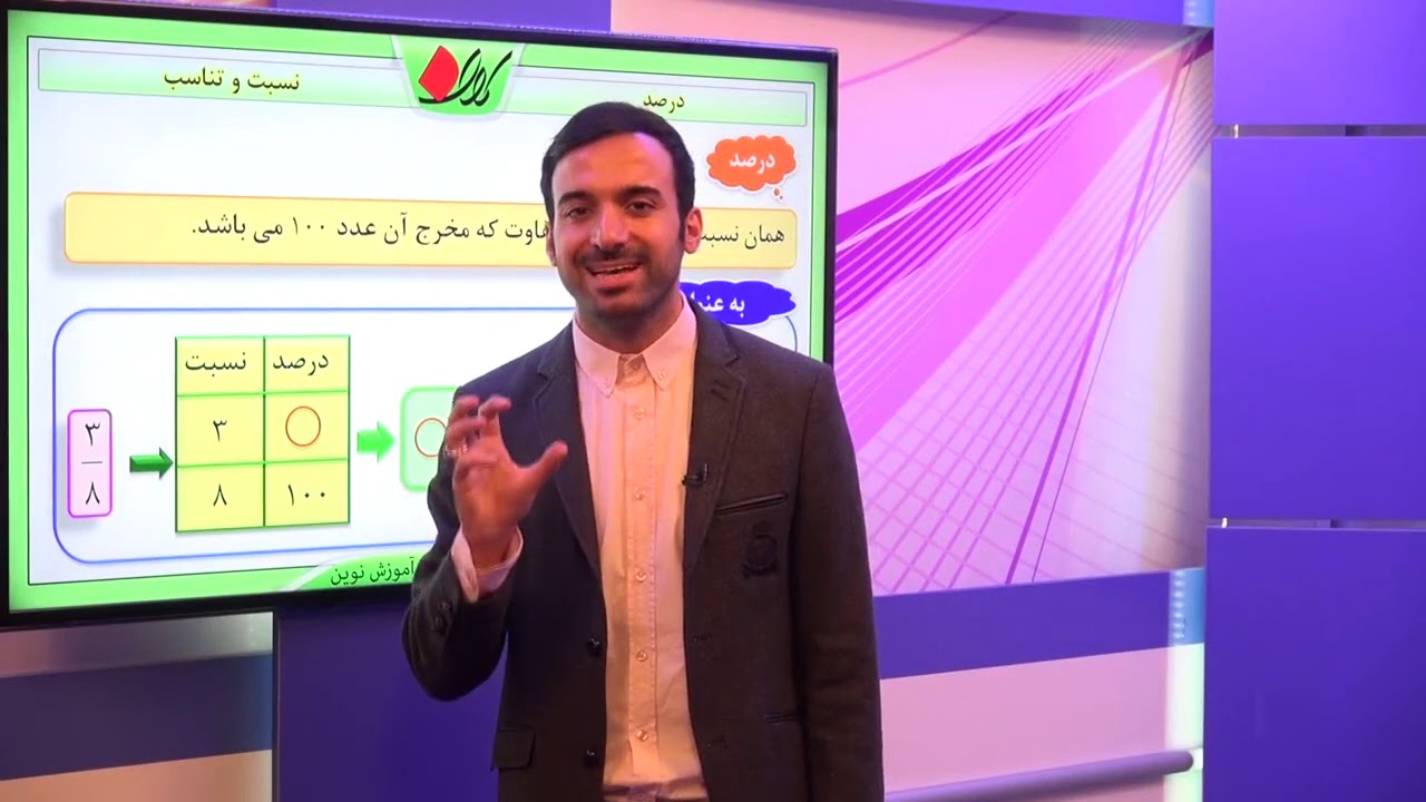 ریاضی ششم   فصل ششم   درصد و احتمال   درصد