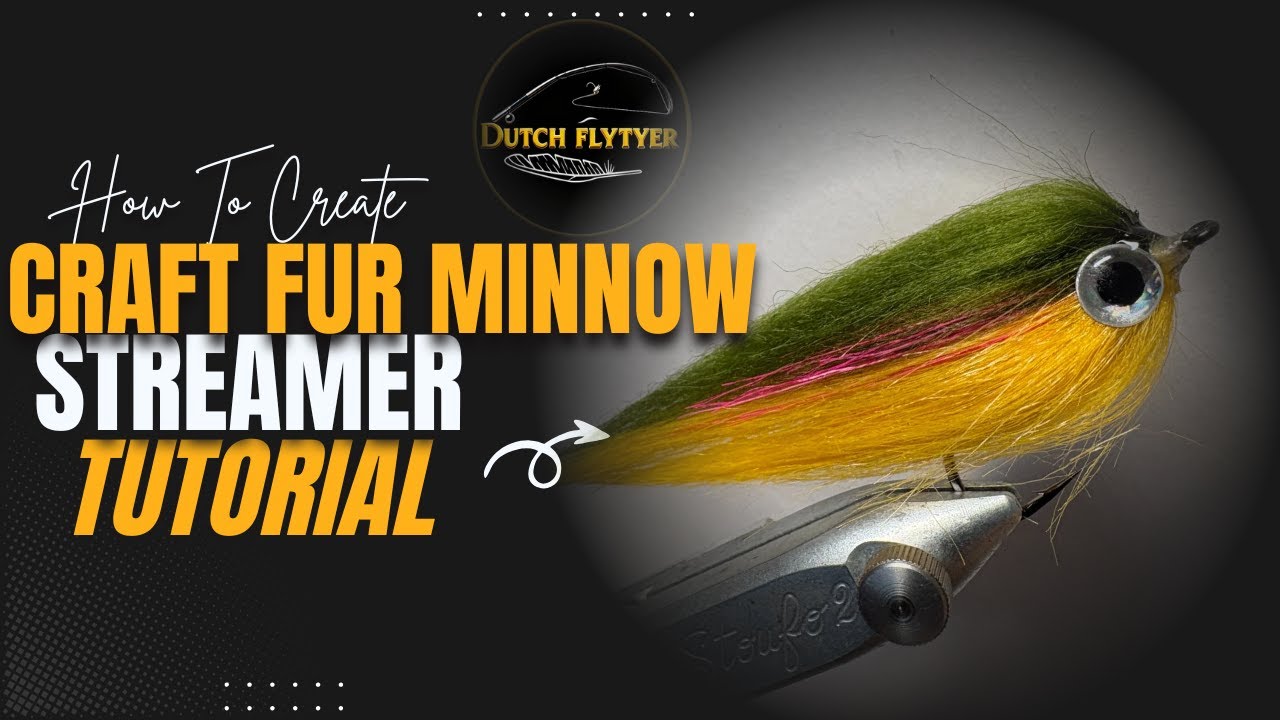 Easy Craft Fur Minnow Fly Tying Tutorial (Yellow/Green) – Killer Baitfish Pattern!