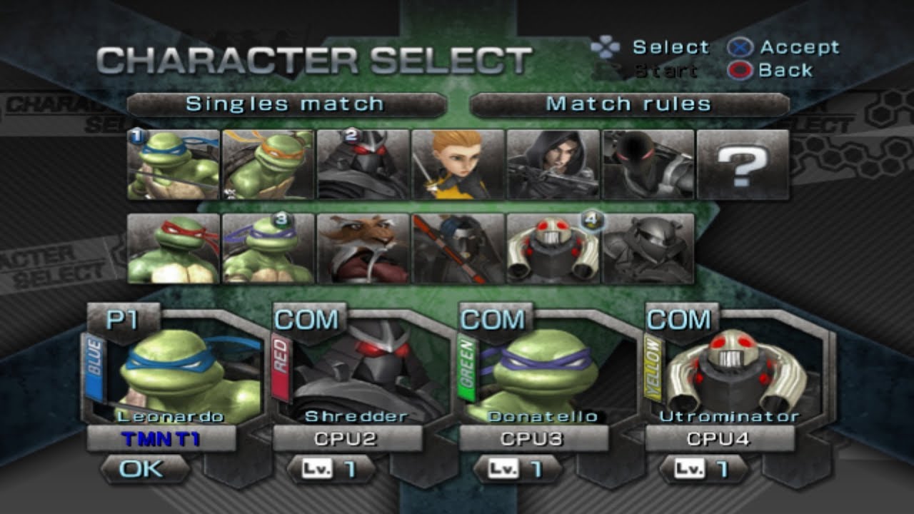 Teenage Mutant Ninja Turtles: Разбейте всех персонажей [PS2]