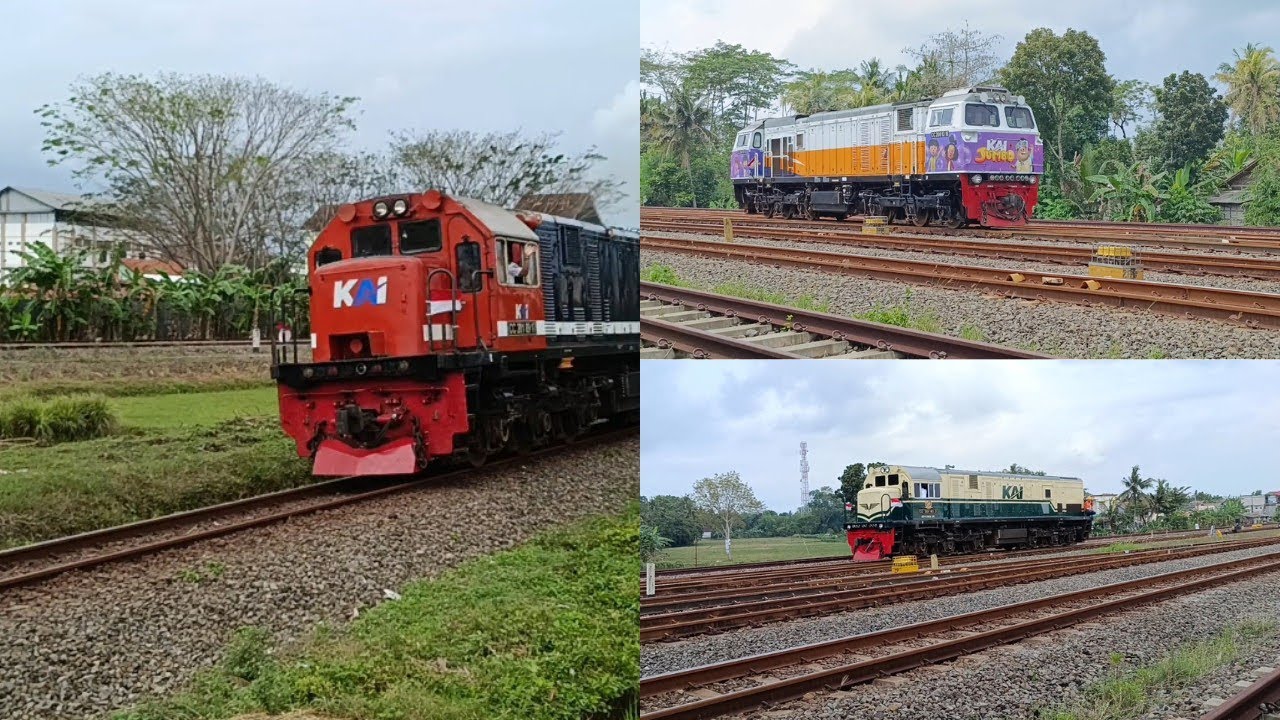 KERETA API PANJANG🔥// KESIBUKAN LALU LINTAS KERETA DI STASIUN KROYA. 