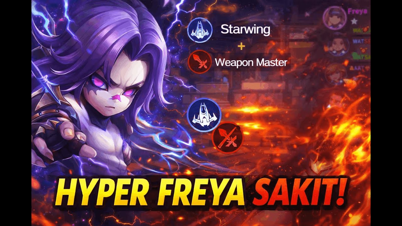 HYPER FREYA NGAMUK! 🔥 Moskov Starwing + Weapon Master | Magic Chess GoGo Push Rank