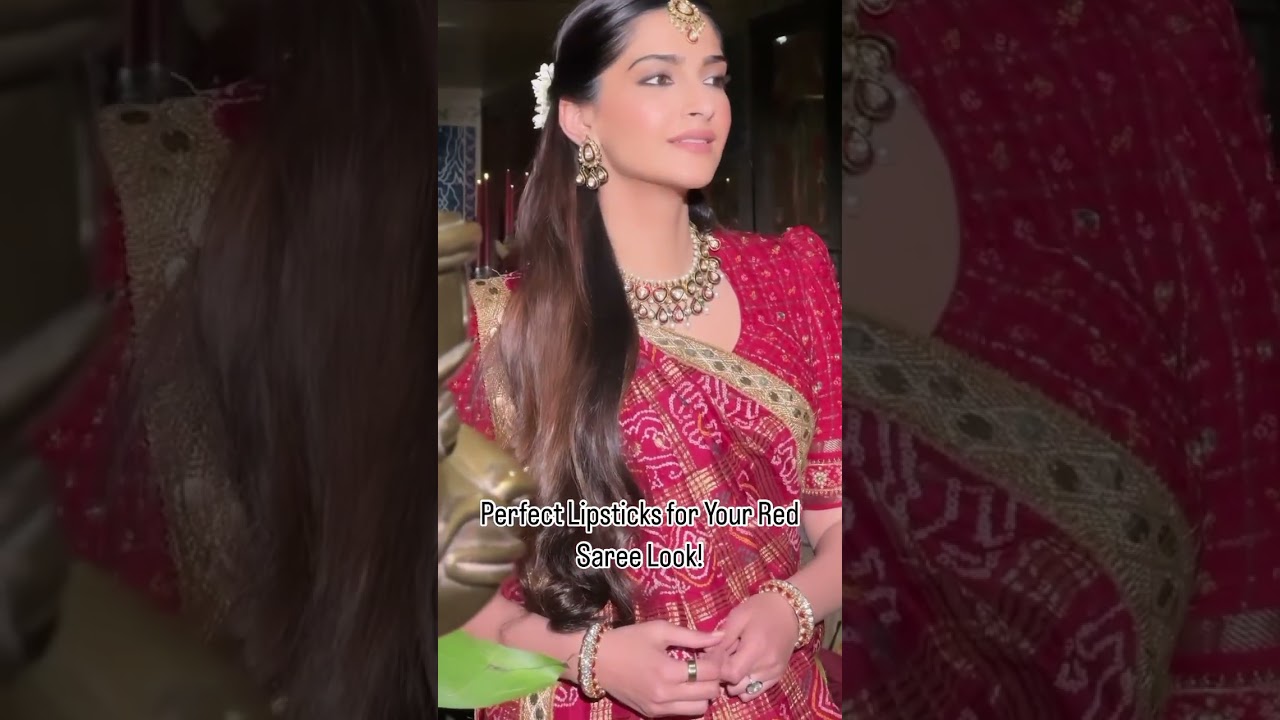 Red Saree Beauty: Best Lipstick Shades to Perfect Your Look! | Makeup Tips & Trends #trendingnow